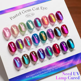 Nail art design using Double Rhythm Cat Eye Gel Nail Polish