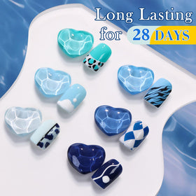 Nail art design using Double Rhythm Gel Polish