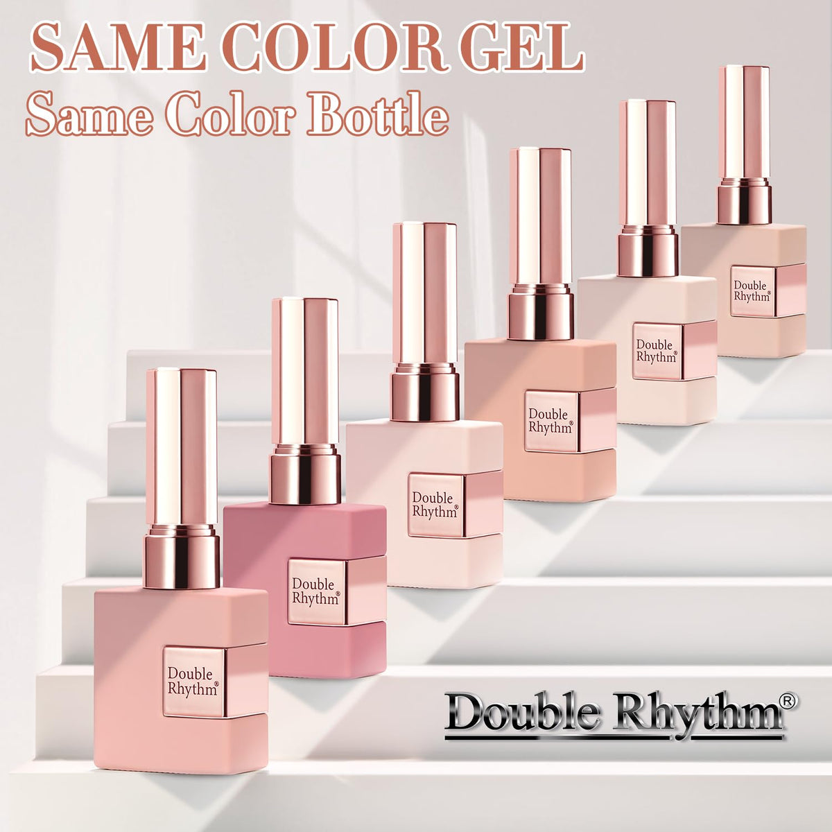 Nail art design using Double Rhythm Gel Polish