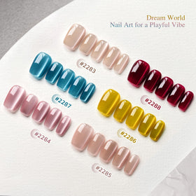 Nail art design using GAOY Red Cat Eye Gel Polish