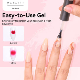 Nail art design using Makartt Blooming Gel Nail Polish