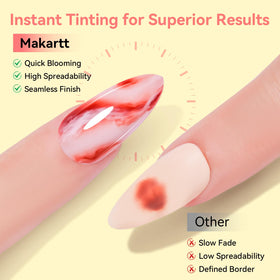 Nail art design using Makartt Clear Blooming Gel