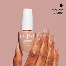 Nail art design using OPI GelColor Tiramisu for Two