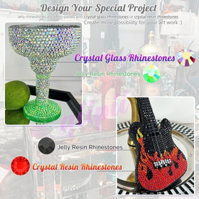 Nail art design using qiipii rhinestones