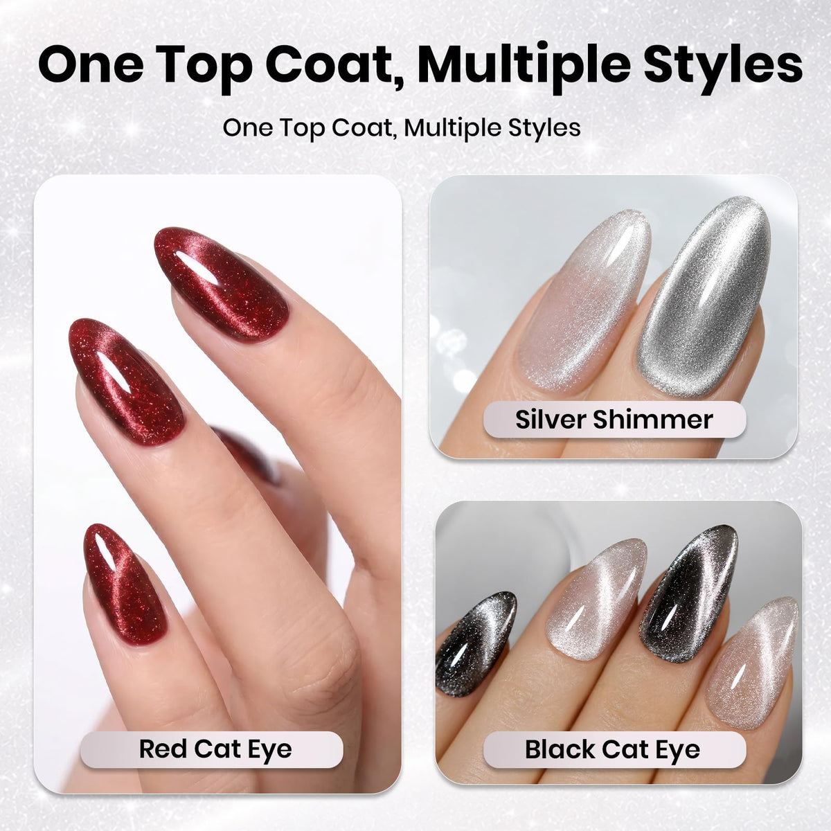 nail art designs created with beetles Cat Eye Gel