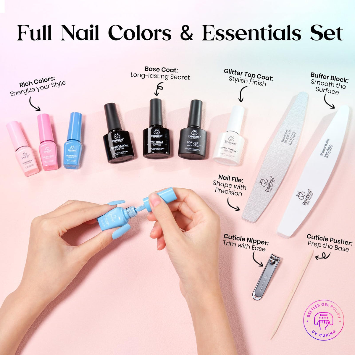 nail art designs created with beetles Gel Polish