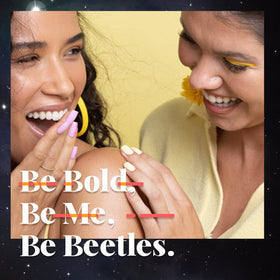 Nail art example using Beetles gel polish shades