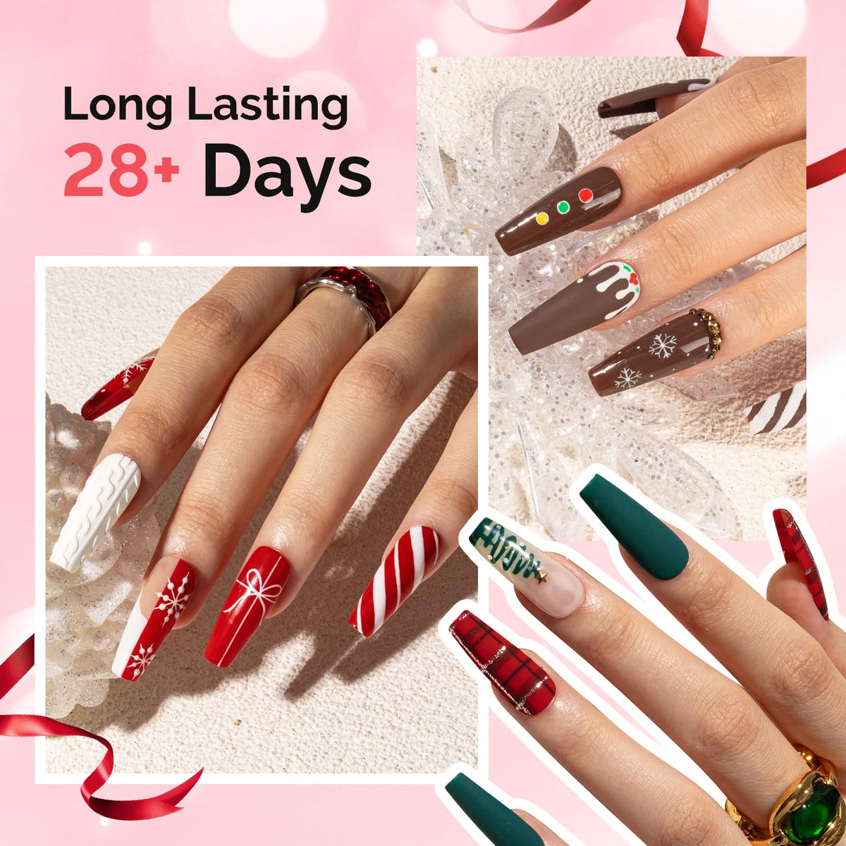 Nail art stickers included in the kit