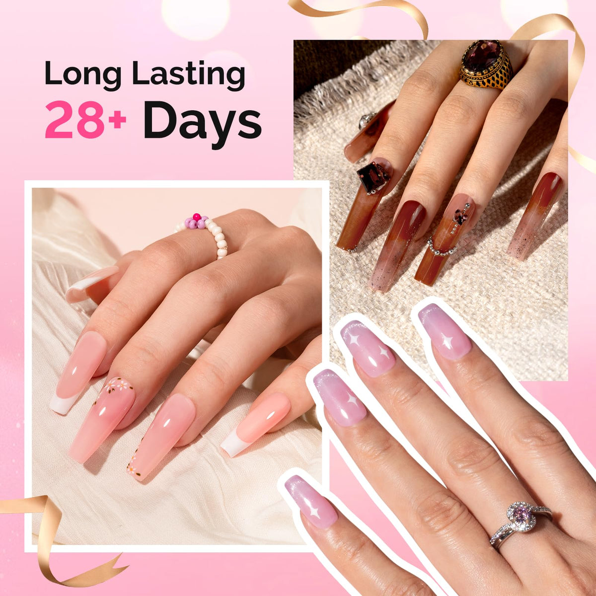 Nail art stickers included in the kit