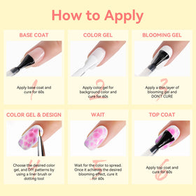 Nail art tools alongside Makartt Clear Blooming Gel