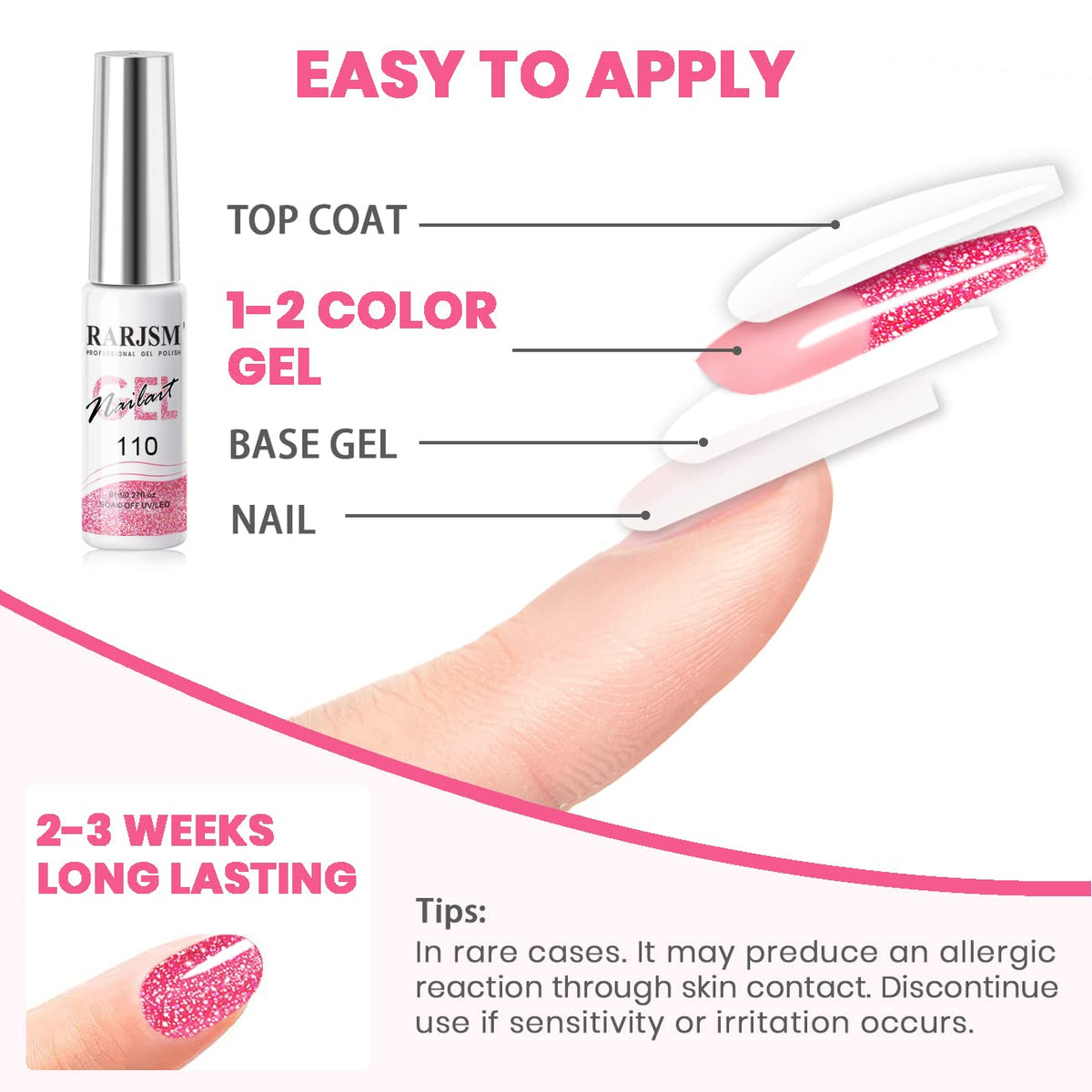 Nail art tools alongside RARJSM Gel Liner Set