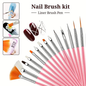 Nail art tools displayed on a table