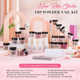 Nail art tools included in AZUREBEAUTY dip powder kit