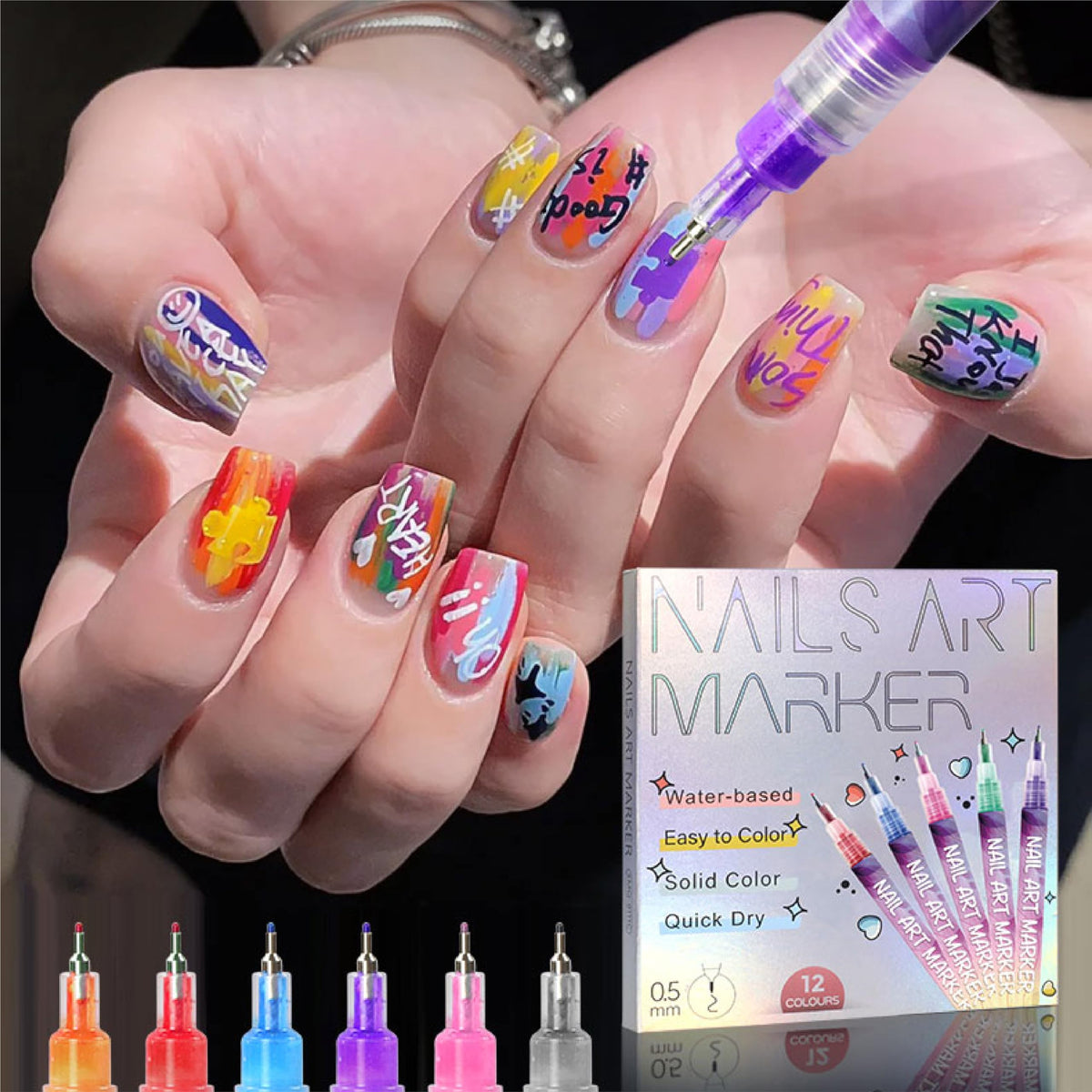 Nail art tools including AOKELEON pens