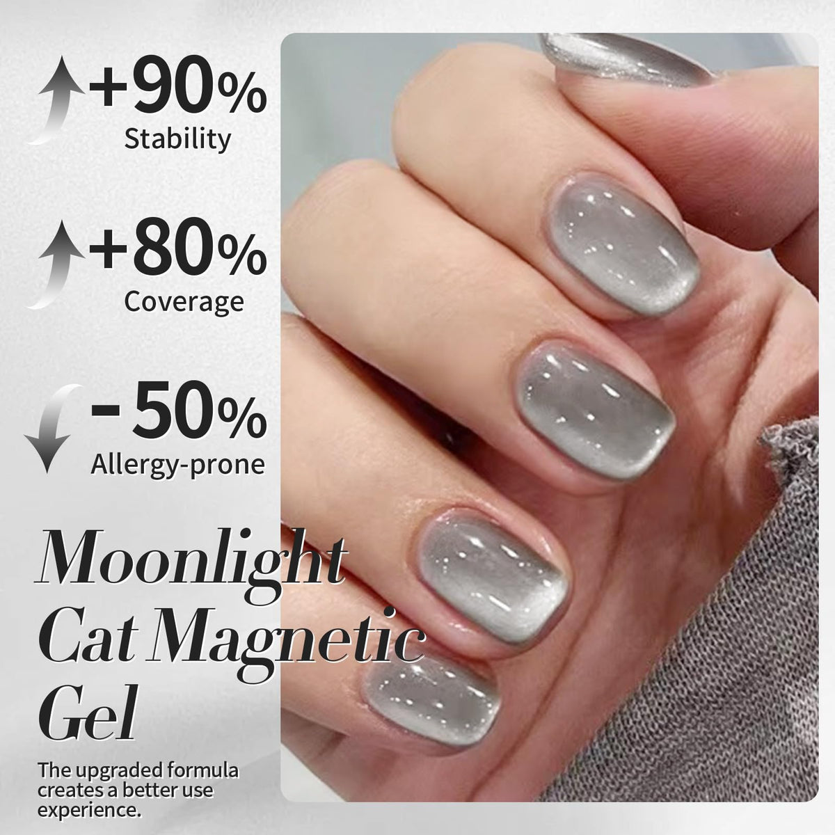 Nail art using Born Pretty Cat Magnetic Eye Gel Polish