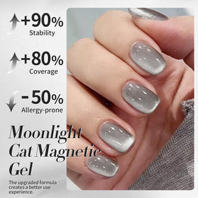 Nail art using Born Pretty Cat Magnetic Eye Gel Polish