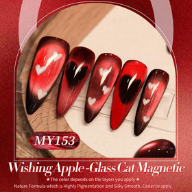 Nail art using Born Pretty Red Cat Magnetic Eye Gel Nail Polish