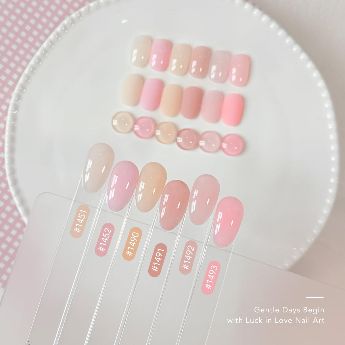 Nail art using GAOY Jelly Gel Nail Polish in various shades