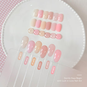 Nail art using GAOY Jelly Gel Nail Polish in various shades