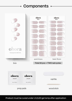 nail art using ohora Semi Gel Nail Strips