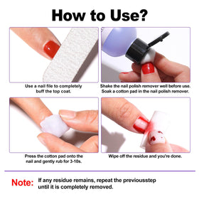 Nail buffer included in LOUINSTIC nail polish remover kit