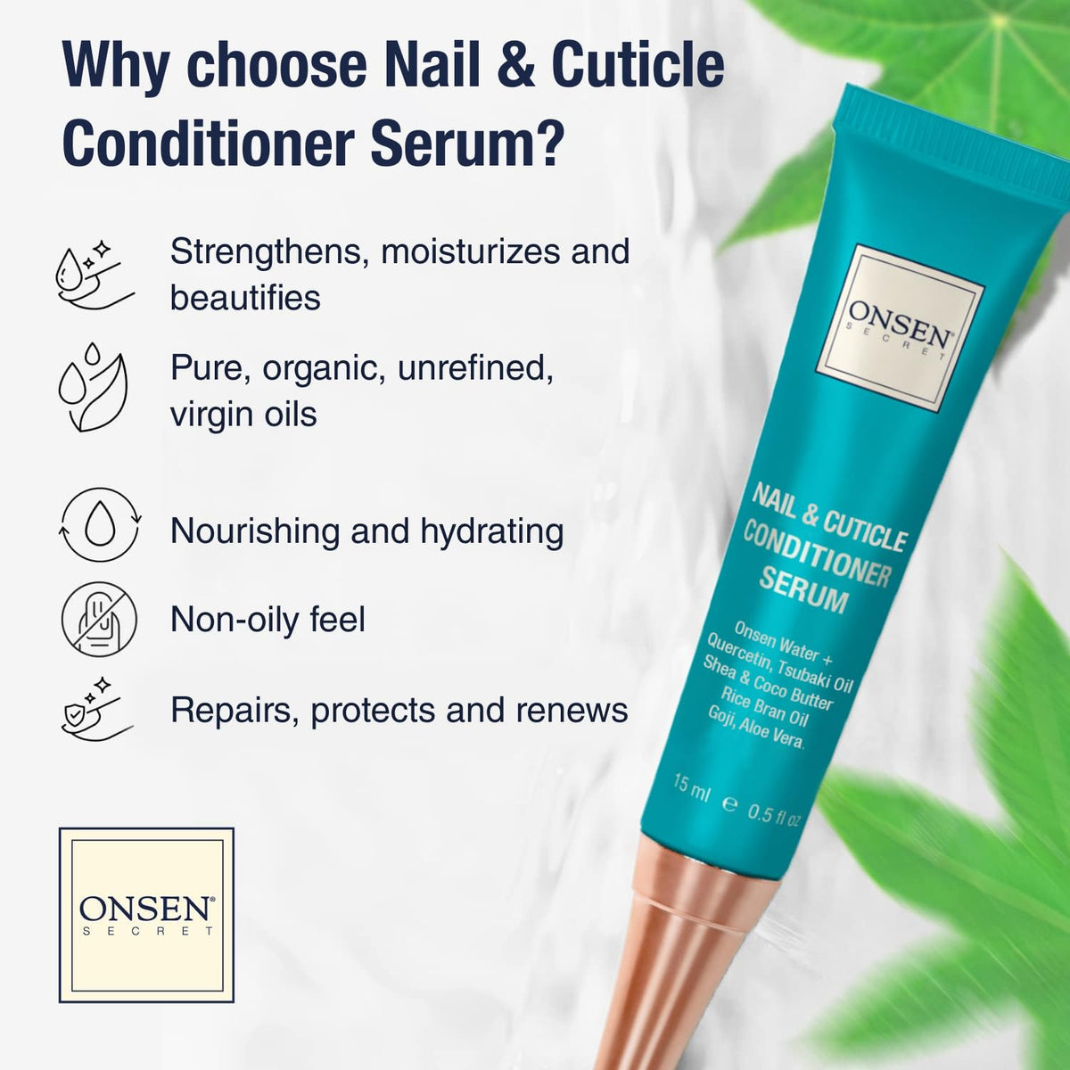 Nail care tools from ONSEN including nail file and buffer