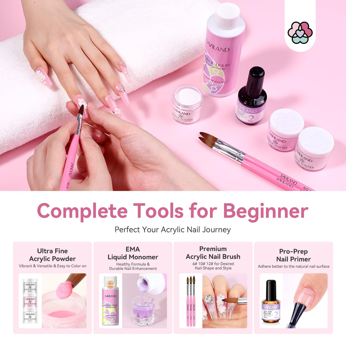 Nail drill included in SAVILAND Acrylic Nail Kit