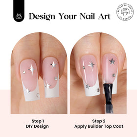 Nail file and wipes included in the Beetles Press On Nail Kit