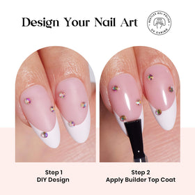 Nail file and wipes included in the press on nails kit