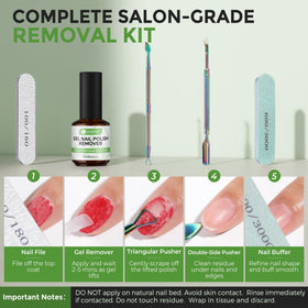 Nail file included in Luckyfairy Gel Nail Polish Remover Kit