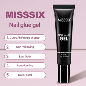 Nail file included in Misssix Extra Short Square Gel Nail Tips Kit