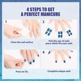 Nail file included in Townley Girl Stitch Press-On Nails Set