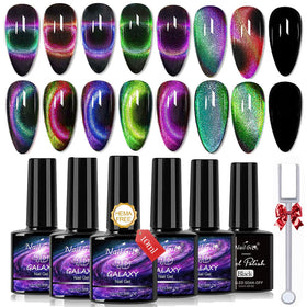 NAIL GIL Cat Eye Gel Nail Polish Set with five colours and magnet stick