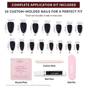 Nail glue and accessories included with Glamnetic nails
