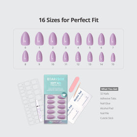 Nail glue and adhesive tabs included with BTArtbox Press On Nails
