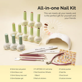 Nail swatches wheels from MelodySusie Gel Nail Kit