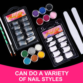 Nail tips and clippers included in SUNBELEE kit