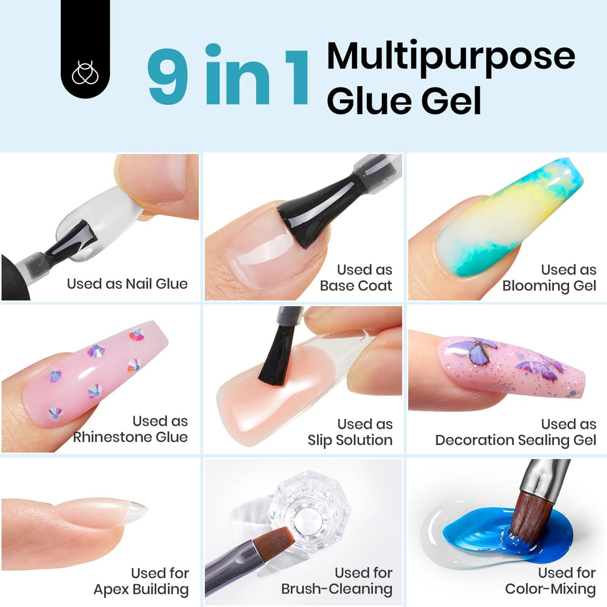 nail tips arranged by size from 0 to 11