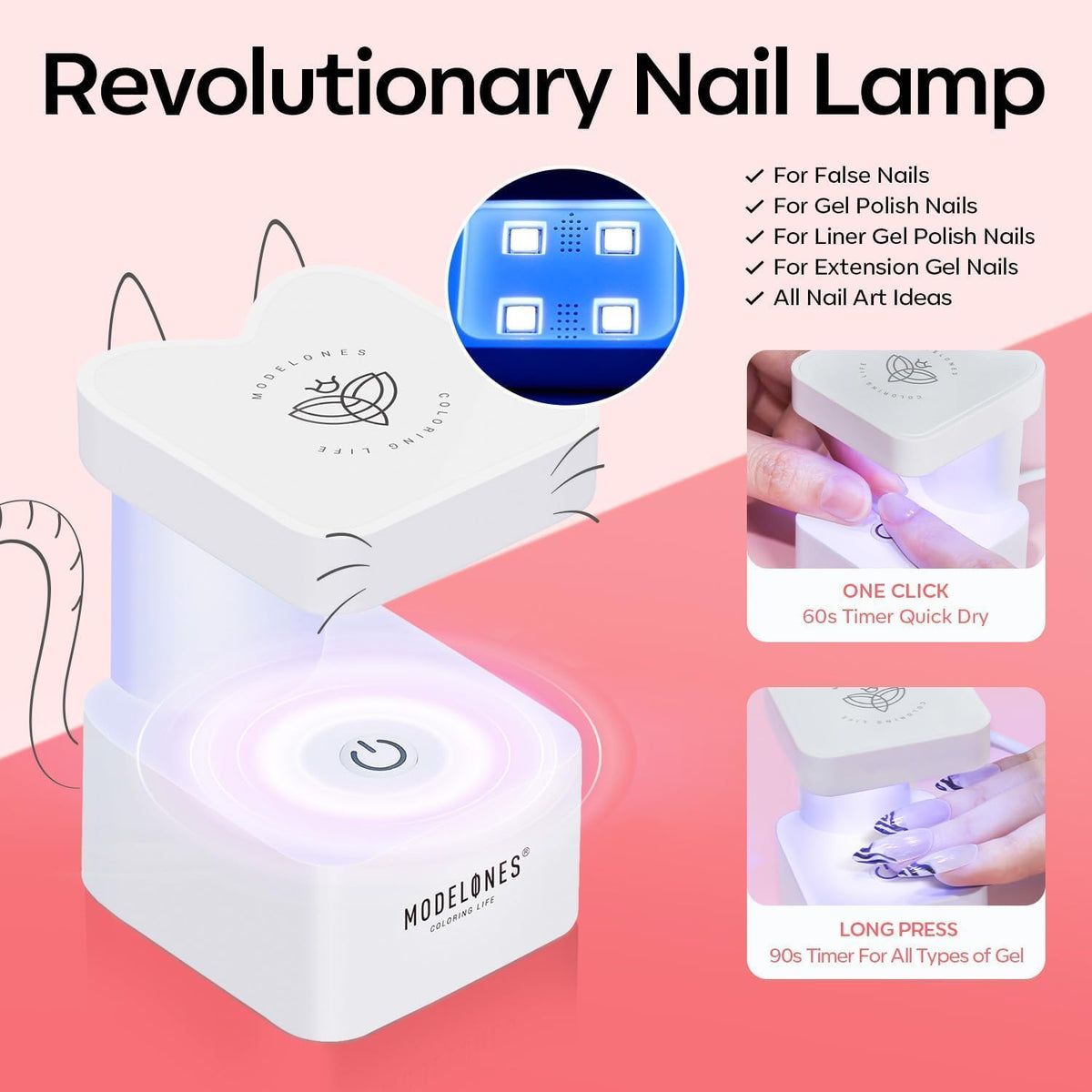 Nail tips clipper and file included in modelones Nail Gel Kit