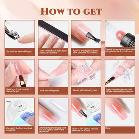 Nail tips clips included in JEWHITENY kit