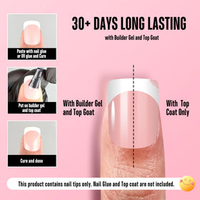 Nail tips displayed on a manicure table