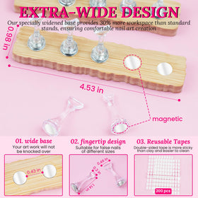 Nail tips held securely by ESUOHYM Nail Stand