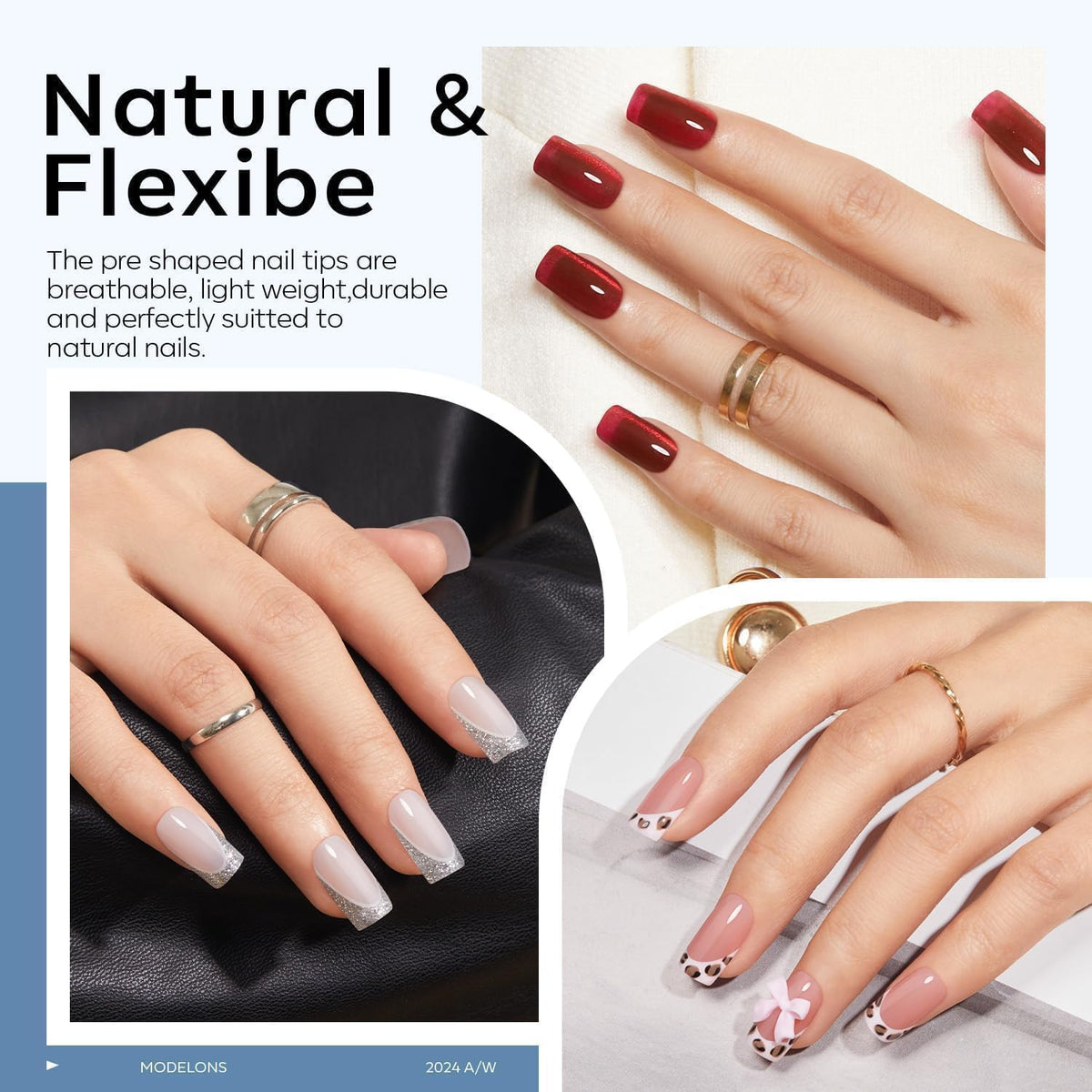 nail tips in various sizes from modelones Gel Nail Kit