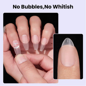 Nail tips secured with BTARTBOXNAILS Solid Nail Gel Glue