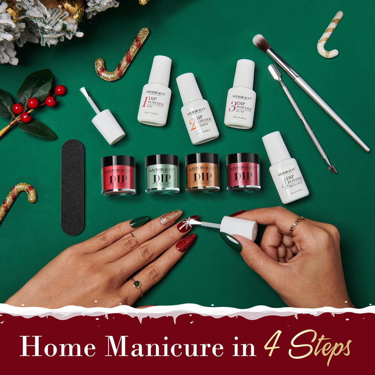 Nail tools included in AZUREBEAUTY dip powder kit