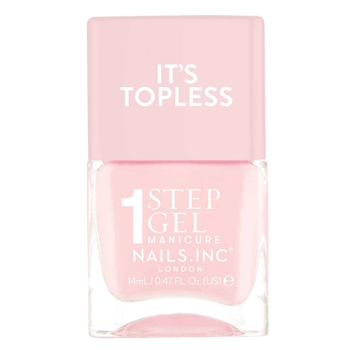 Nails Inc It's Topless Dakota Light Pink Gel Nail Polish front view