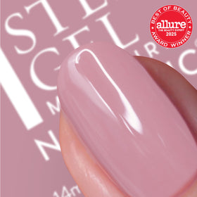Nails Inc It's Topless Lily Mauve Pink Gel Nail Polish brush close-up
