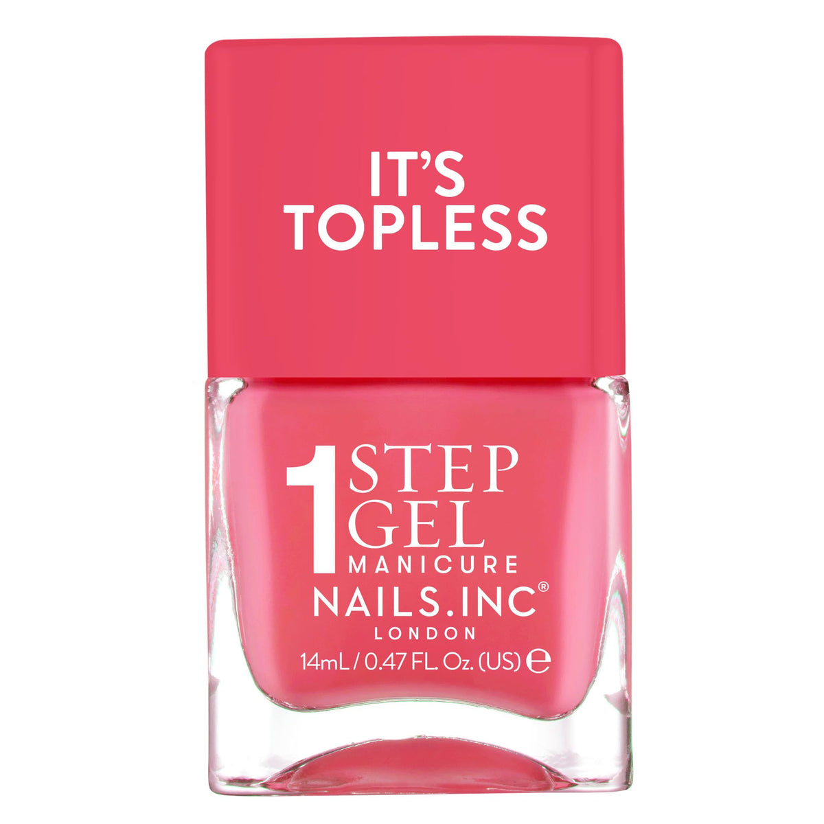 Nails Inc It's Topless Sofia Classic Coral Gel-Like Nail Polish front view