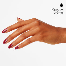 Nails painted with OPI GelColor Chick Flick Cherry