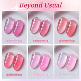 Nails showcasing gradient effect with Born Pretty Jelly Gel Nail Polish